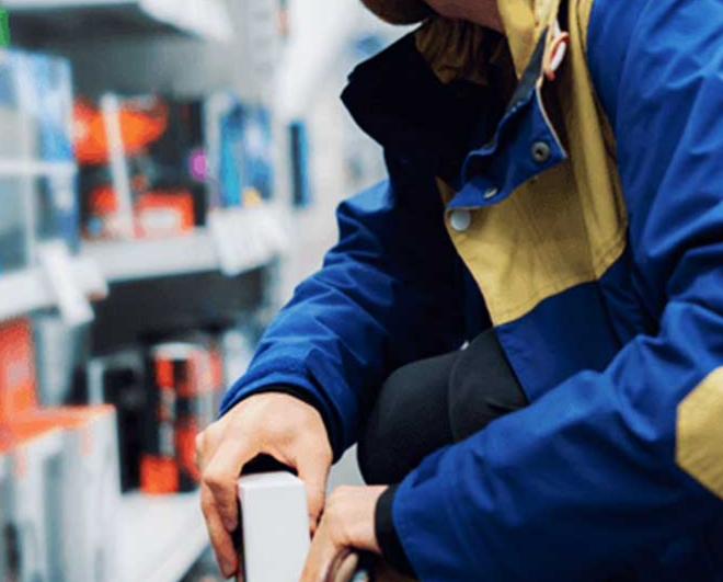 Man in a hardware