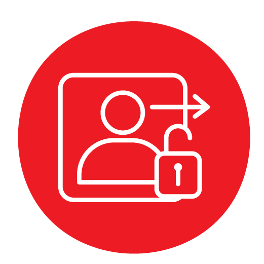 Person and lock icon logo