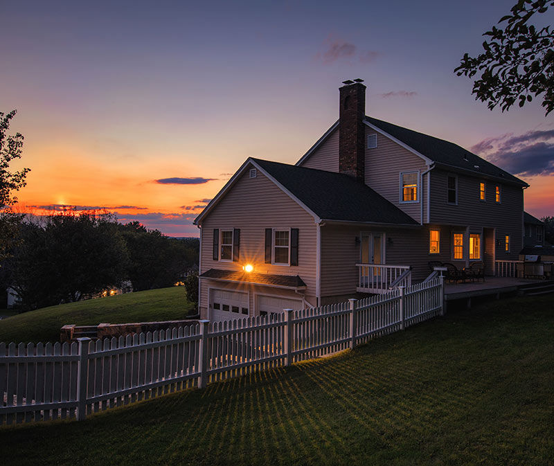 House and backyard