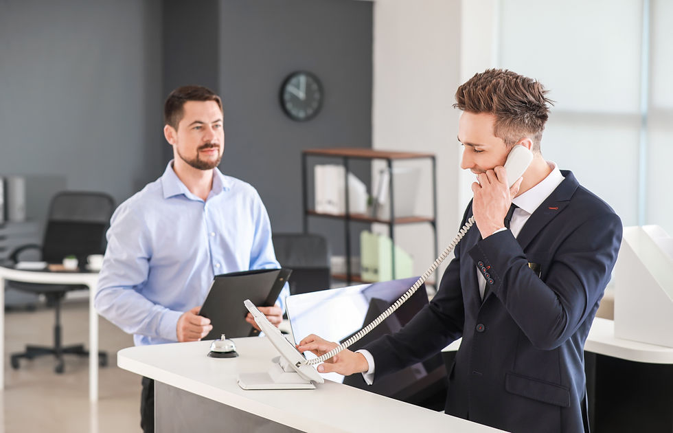 Person waiting for the other guy while he is on a call
