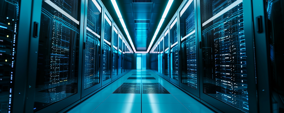 Rows of supercomputer