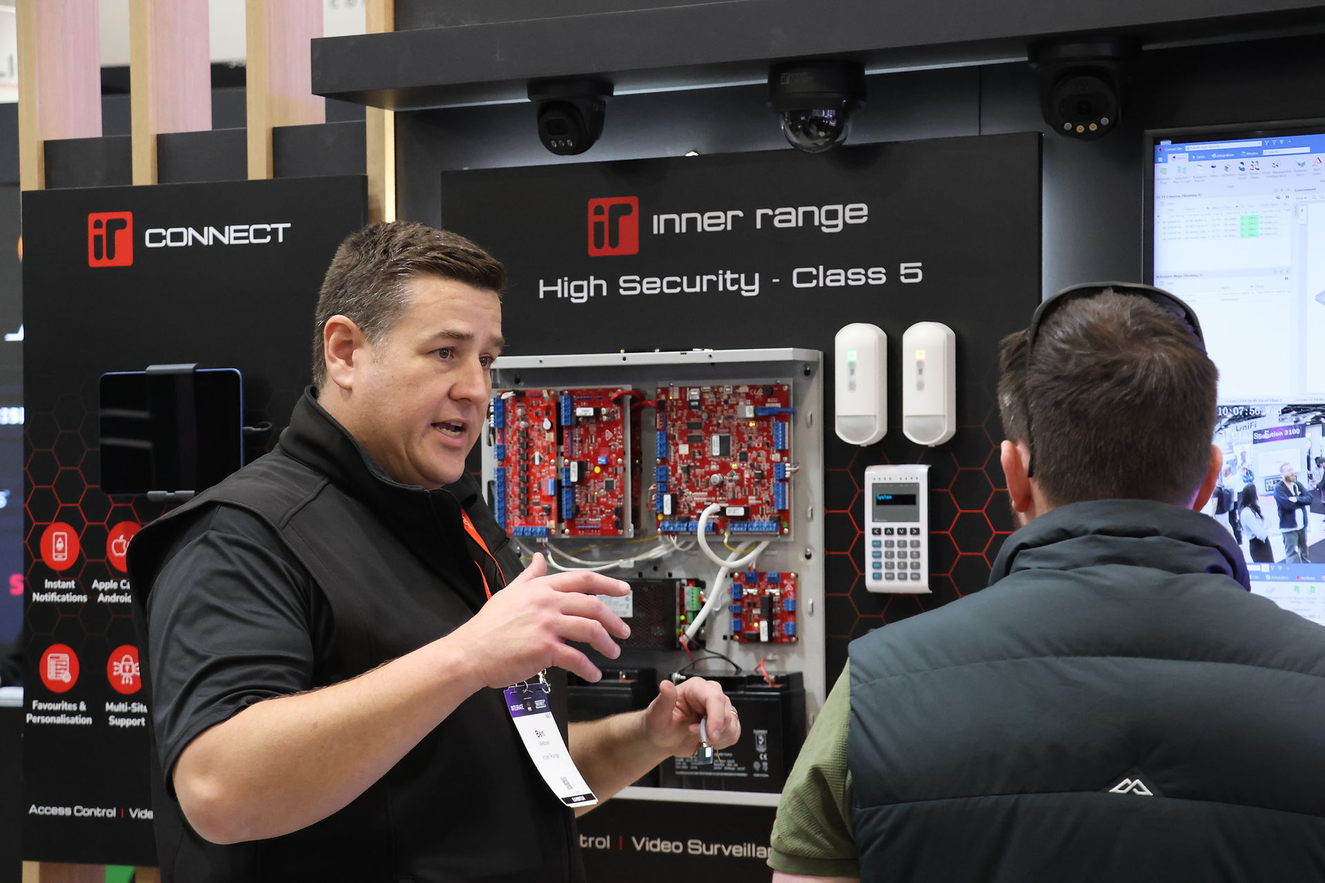 Ben giving a high security demonstration