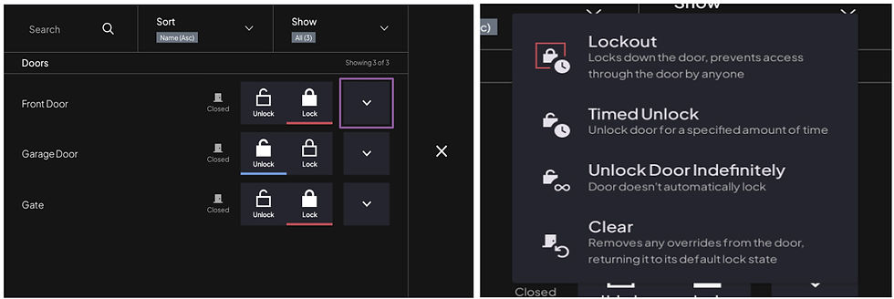 Inception Touchscreen Door control