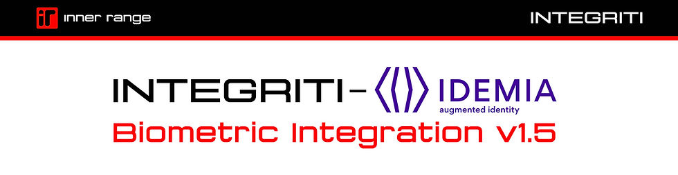 Integriti–Idemia Biometric Integration header