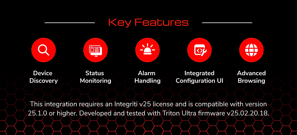 Triton Ultra Sensors Integration key features