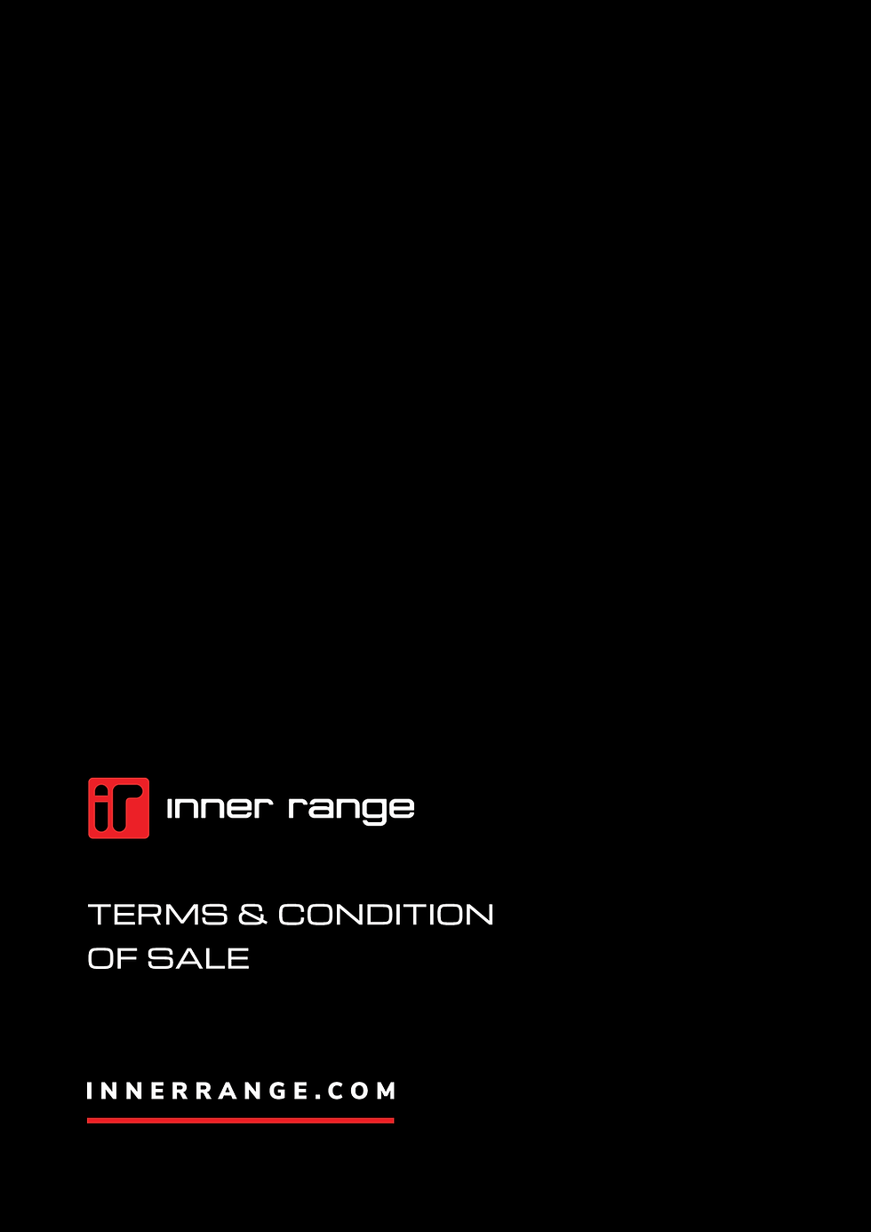 IR Terms and Conditions of Sale